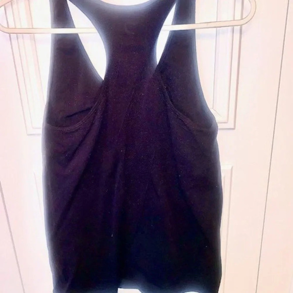 Dri-fit style black racer back tank w/bra - Picture 3 of 4